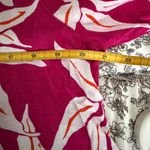 Westbound  Tropical Linen Blend Floral Pink Button-Up Blouse Size Petite M EUC Photo 3