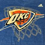 Adidas  size XL OKC Thunder bedazzled short sleeve tee Photo 7