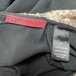 Buckle BKE Womens Blouse Top Sequin Collar Sheer Button Down Black Gold Small Photo 9