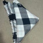 Chic Blue and White, and Pink Plaid Scarf Black Photo 0