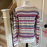 Mountain Lake Vintage Colorful Nordic Fair Isle Cotton Sweater Photo 6