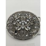 Vintage Filigree Rhinestone Belt Buckle Photo 3