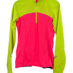 Brooks  Size Small Women's Long-Sleeved‎ Quarter Zip Pullover Pink Yellow Neon Photo 0