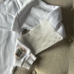 LF BSBW White Fishnet Cropped LS Sweatshirt Size Small Photo 3