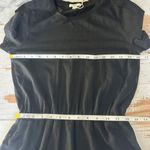 Nic+Zoe NZT  Short Sleeve Side Slit Woven Slub Midi Dress Size XS Black Photo 5