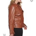 Guess faux leather asymmetrical motto coat Photo 4