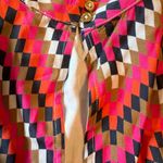 Vilagallo Una Zig Zag Squares Dress Pink/Multi Colored New EU Size 40 (8 Medium) Photo 7