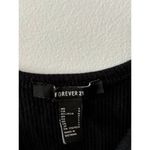 Forever 21  Top Women's Large Black Tank Cropped Ribbed Feminine Hipster Grunge Photo 1