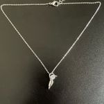 White crystal angel wing necklace Photo 9
