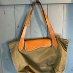 Lauren Ralph Lauren Hunter Green and Tan Leather Tote Bag Photo 3