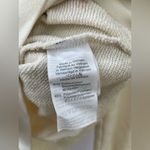 Madewell Bubble-Sleeve Hoodie Crop Sweatshirt Antique Cream Size M Photo 6