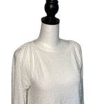 Loft  Women’s Long Sleeve Jersey Top Shirt‎ Crew Neck Size Small Petite White Photo 1
