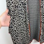 THML  Cardigan Women's Medium Multi Leopard Print Open Front Long‎ Cozy Sweater Photo 6