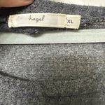 Hazel Women's Size XL Charcoal Grey Striped Waffle Knit Lightweight Sweater Top Gray Photo 3