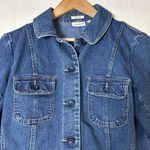 st. john's bay  Women's Denim Jacket Sz‎ S Blue Jean Stretch Button Up Tailored Photo 1