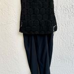 Akris Punto NWT Sleeveless Polkadot Straight Leg Jumpsuit Black Women's Size 6 Photo 1