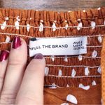 Faithfull the Brand • Fiscardo Polka Dot Midi Dress brown white linen Anthro Photo 4