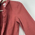 Level 99 Rachel Linen Blend Blazer Jacket Rose Pink Open Front Stretch Size S Photo 3