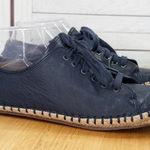 Patricia Nash  Emiliana Lace Up Leather Espadrille Sneakers Navy Blue‎ 7 Photo 0