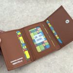 Vera Pelle 🇮🇹 Womens Grain Leather Mini Trifold Wallet Small RFID Blocking Photo 3