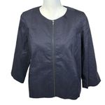 Eileen Fisher jacket/coat, size Medium, ramie, zipper, stretch, dressy, office Photo 0