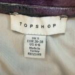 Topshop  Velvet Velveteen Velour Purple Tie Dye Crop Top Size Small 4-6 Photo 6