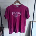 Hawaii Graphic Tee SZ S Red Preppy Beach Inspired Cotton T Photo 0