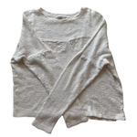 ZARA Trafaluc Pullover Sweater White size Small Lace workwear Office Casual Photo 0