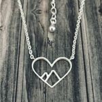 PHeart Mountain Necklace Silver Photo 1