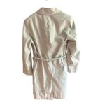 Worthington  Women's Ivory Trench Coat Size S Double-Breasted Belted‎ Photo 2