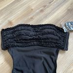 Shade & Shore  Ruffle Front Size Monokini One Piece Swimsuit Black Size S NWT Photo 3