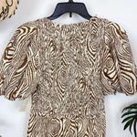 Moon River  Smocked Puff Sleeve Midi Dress Photo 5