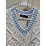 Jaded London Ecru Knitted Vest Cable Knit Preppy Tennis Streetwear Size Large Photo 3