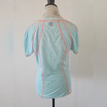 FILA  Aqua and Coral Short Sleeve Running Tee Size Large Photo 2