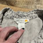 C&C California Women's Gray 100% Lyocell Cheetah Print Oversize Tunic Shirt Sz L Photo 3