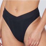 l*space NWOT L* Black Pointelle Rib Court Bikini Bottom Photo 0