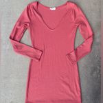 Lovers + Friends  Karla Pink Ribbed Mini Dress Long-Sleeved Size Medium Photo 0