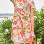Spartina 449 NEW Tahlia Jersey Dress in Callawassie Flowers Seafoam XS Photo 0