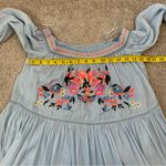 Free People  Sunbeams Embroidered Off The Shoulder Mini Dress Light‎ Blue S Photo 9