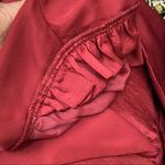 Sugar Lips Burgundy Puff Sleeve Surplice Peplum Photo 11