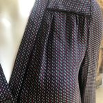 Vince  Silk Button Down Black White Red Long Sleeve Shirt Women's Size S Photo 3