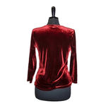 Kasper  Women’s‎ Velvet Surplice Faux Wrap Top - Size L - Pepperberry - NWT Photo 2