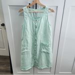 Eileen Fisher NEW  100% Organic Linen‎ Dress Aurora Button Front Pockets Sz  L Photo 2