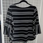 Green Envelope LA Ruffle Sleeve Striped Blouse Photo 1