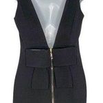 Codi Black Bow Back Sleeveless Exposed Zipper Sheath Dress Photo 2
