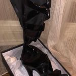 Knee High Cut Out Shoes Black Size 9 Photo 1