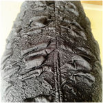 Flapper Style Bodycon Puff Dress Black Size XL Fringe Hem Stretch Sleeveless Photo 9