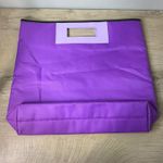 Clinique Bag Shopping Travel Tote Cut Out Handle Purple Pouch Limited Retro Chic Photo 2