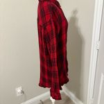 Dear John  Red and Black Plaid Women's Button Down Shirt Photo 5