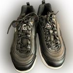 Women's Ray 014 Leather Sneakers BLACK / FILA RED / WHITE, W8 Photo 1